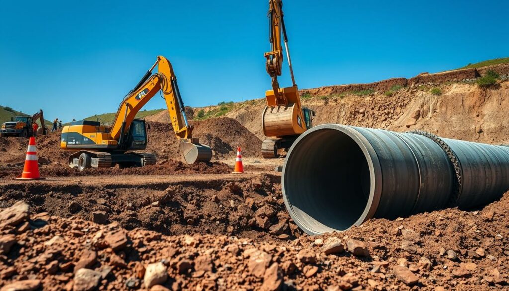 Sewer Pipe Excavation